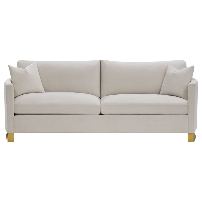 Corliss Upholstered Arched Arm Sofa Beige