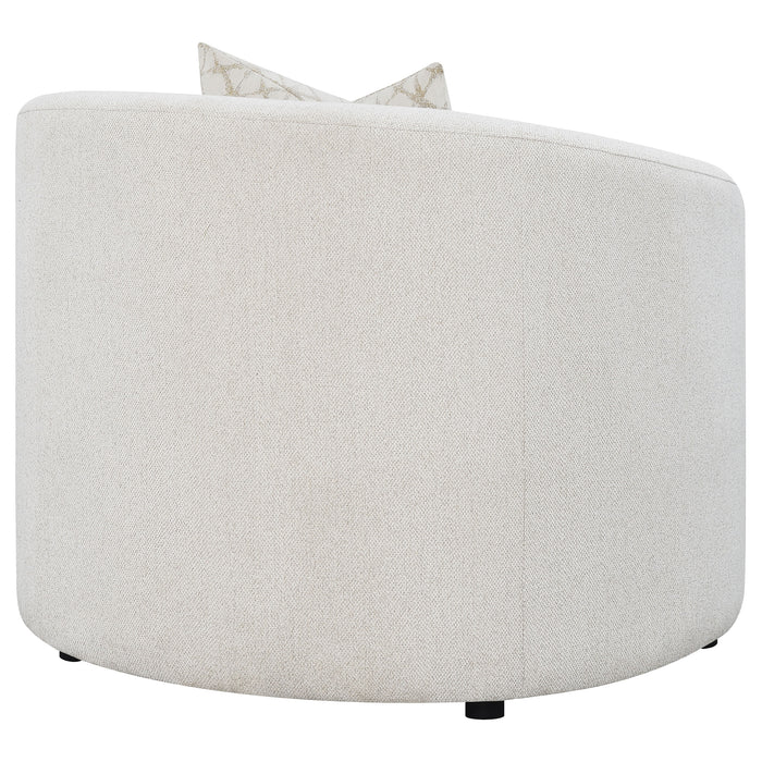 Rainn Boucle Upholstered Sloped Arm Accent Chair Latte
