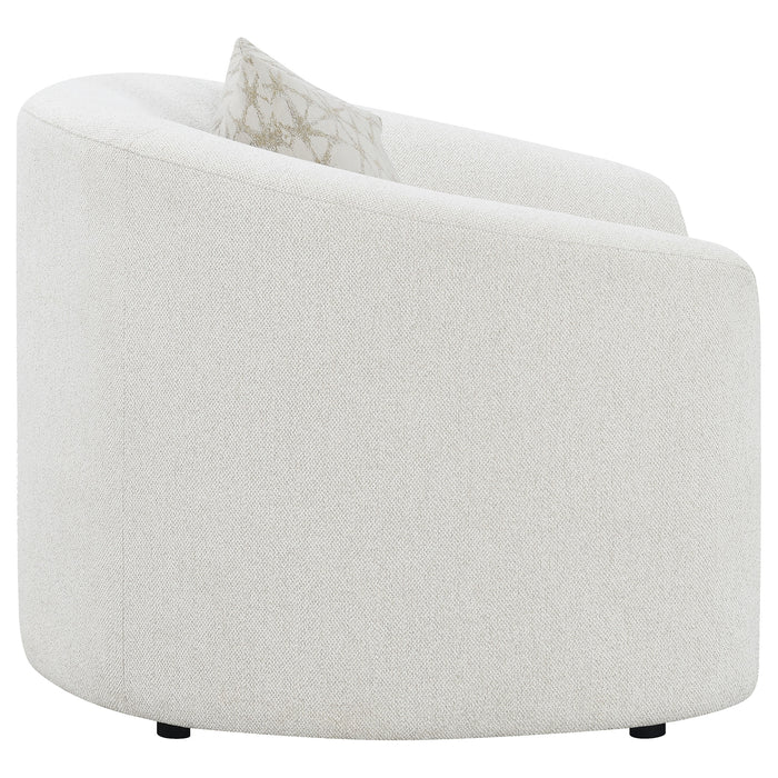 Rainn Boucle Upholstered Sloped Arm Accent Chair Latte