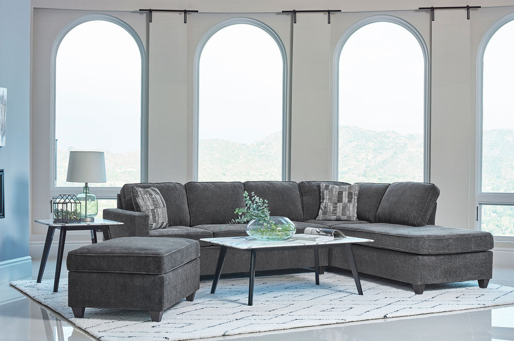 Mccord Upholstered Track Arm Sectional Sofa Dark Grey