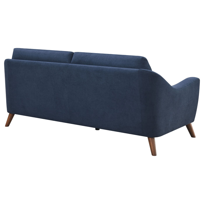 Gano Upholstered Sloped Arm Sofa Navy Blue
