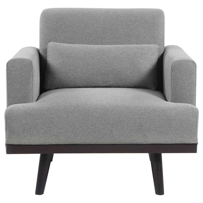 Blake Upholstered Track Arm Accent Chair Sharkskin Grey