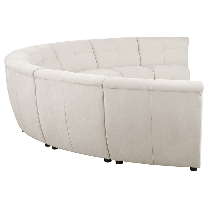 Charlotte 8-piece Upholstered Modular Sectional Sofa Ivory