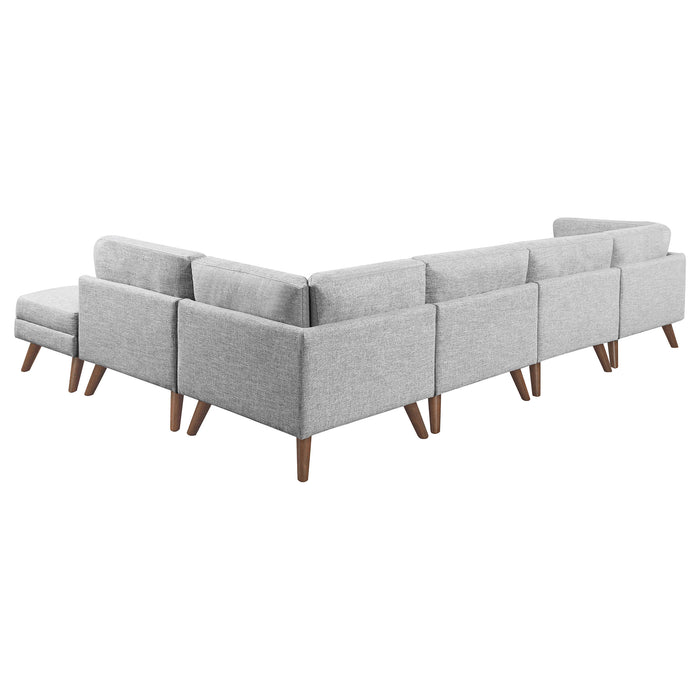 Churchill 6-piece Upholstered Modular Sectional Sofa Grey