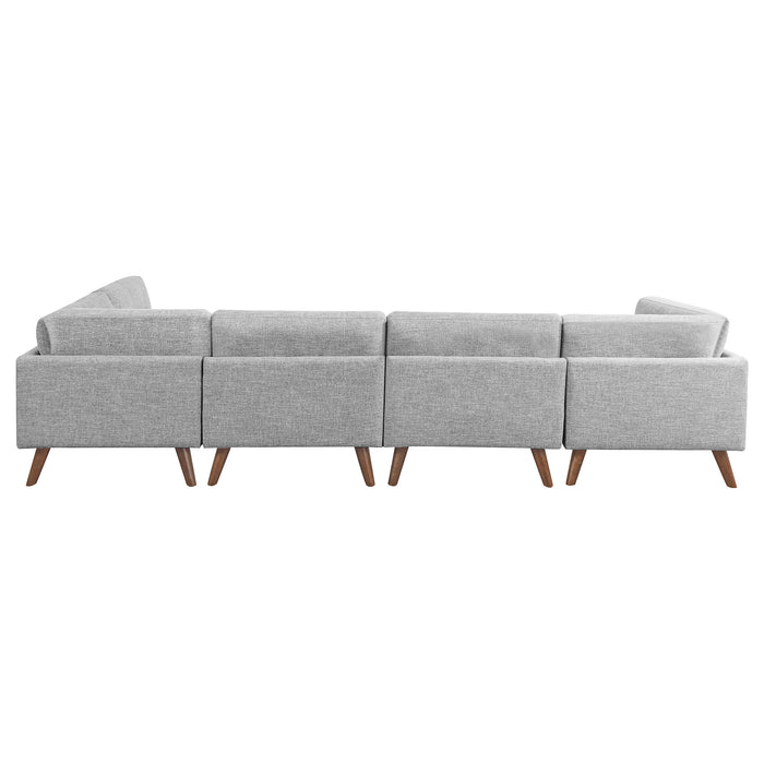 Churchill 6-piece Upholstered Modular Sectional Sofa Grey