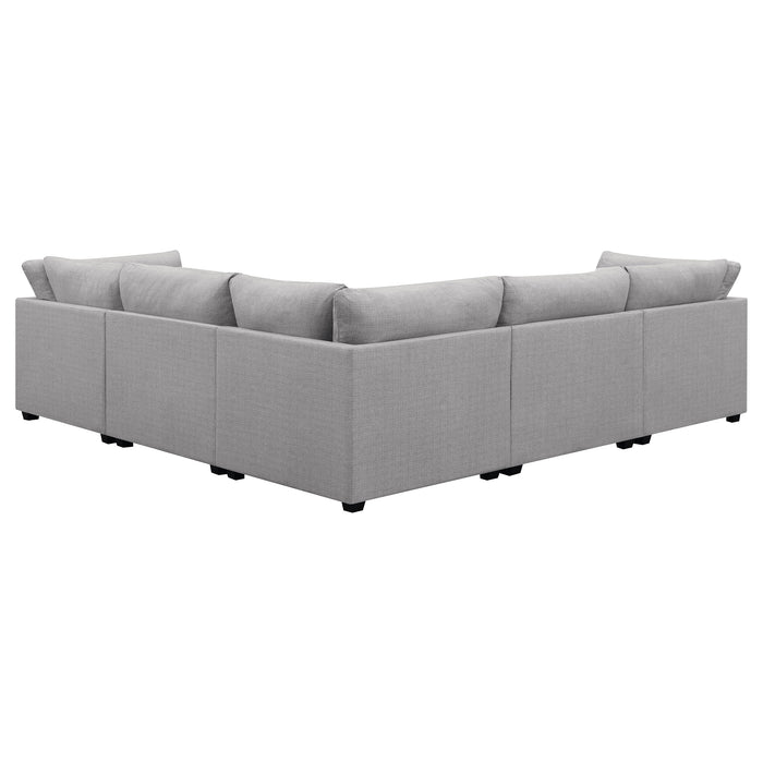 Cambria 6-piece Upholstered Modular Sectional Sofa Grey