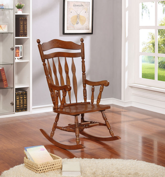 Aylin Solid Wood Rocking Chair Medium Brown
