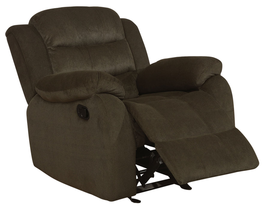 Rodman 3-piece Upholstered Reclining Sofa Set Olive Brown