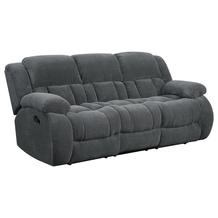Weissman 2-piece Upholstered Reclining Sofa Set Grey