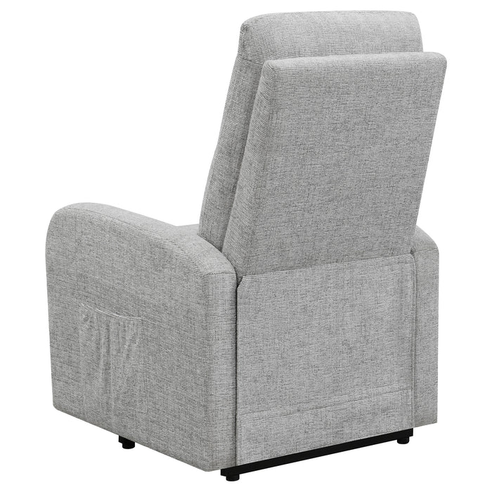 Howie Upholstered Power Lift Massage Chair Grey