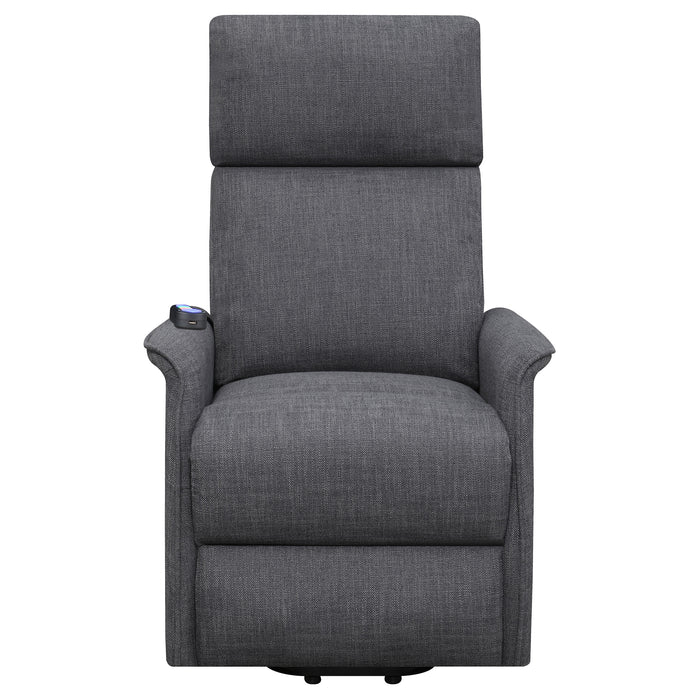 Herrera Upholstered Power Lift Massage Chair Charcoal
