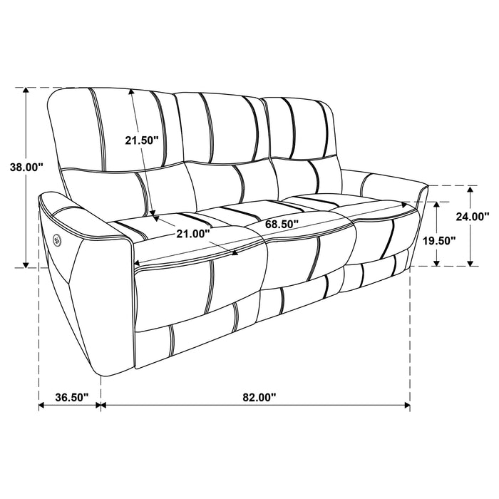 Greenfield 3-piece Power Reclining Sofa Set Saddle Brown