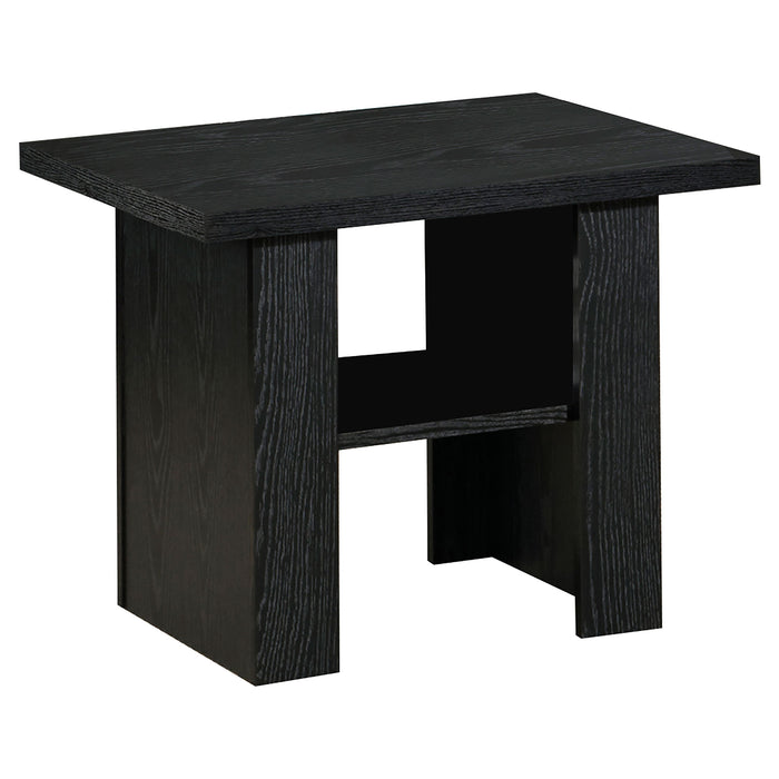 Rodez 3-piece Engineered Wood Coffee Table Set Black Oak