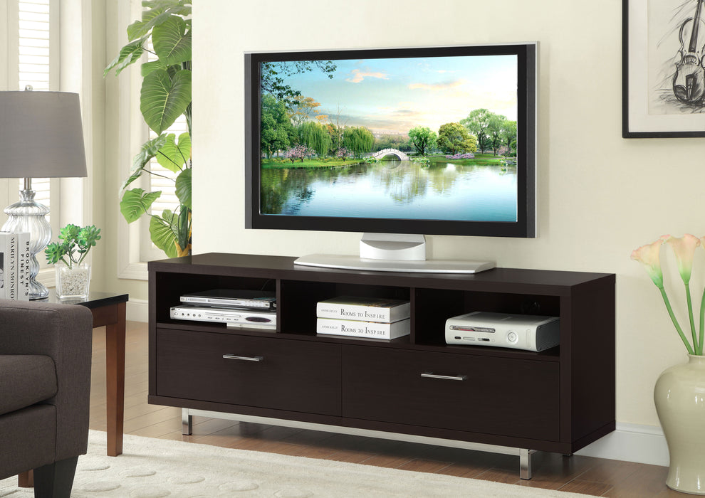 Casey 2-drawer Engineered Wood 60" TV Stand Cappuccino