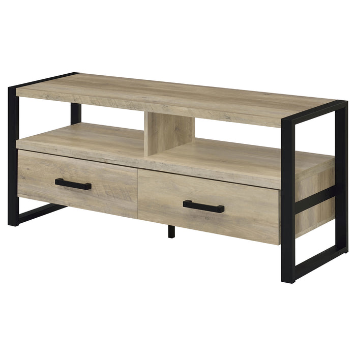 James 2-drawer Engineered Wood 48" TV Stand Distressed Pine
