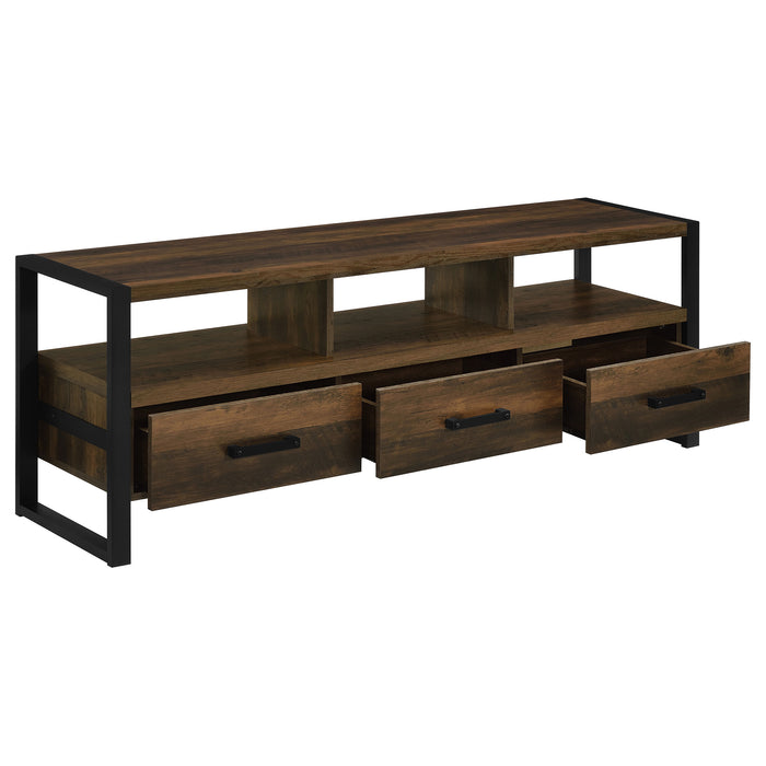 James 3-drawer Engineered Wood 60" TV Stand Dark Pine