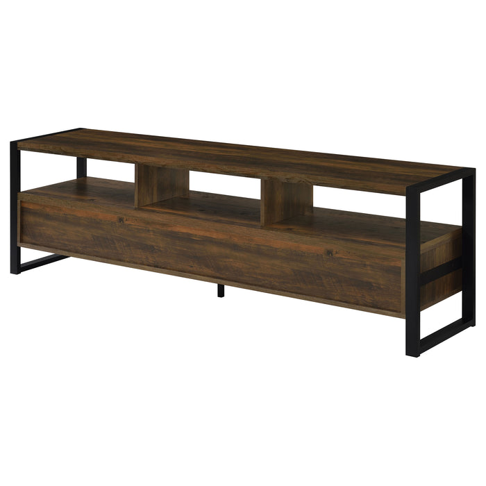 James 3-drawer Engineered Wood 71" TV Stand Dark Pine
