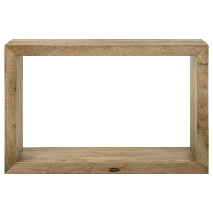 Benton Rectangular Solid Wood Sofa Console Table Natural