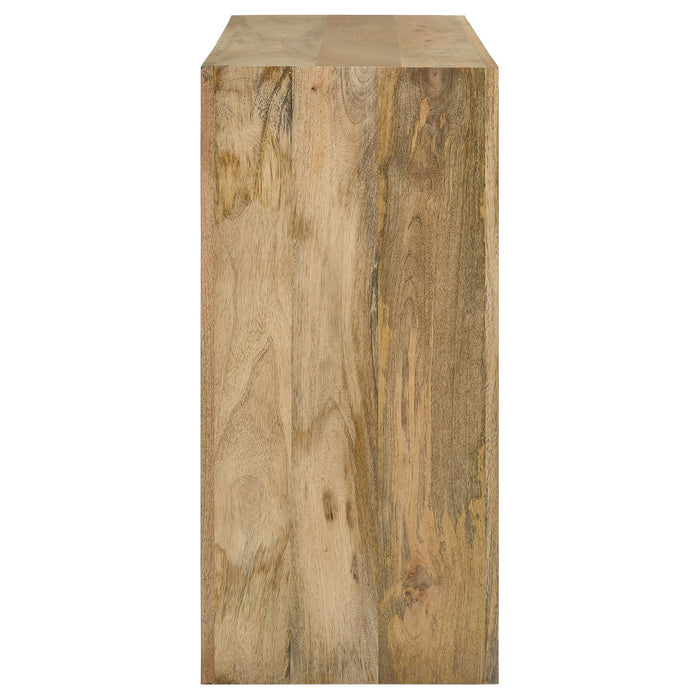 Benton Rectangular Solid Wood Sofa Console Table Natural