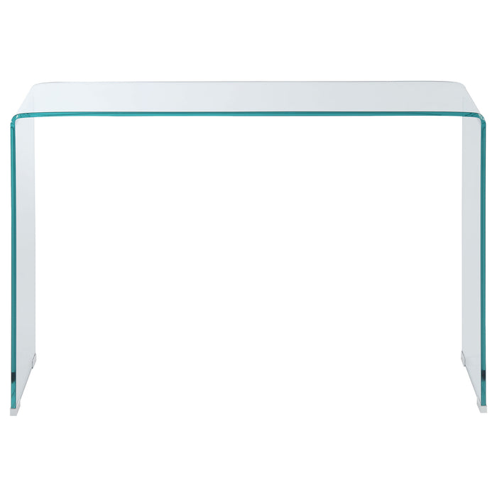 Ripley Tempered Bent Glass Entryway Console Table Clear