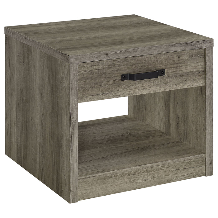 Felix 1-drawer Engineered Wood Side End Table Grey Driftwood