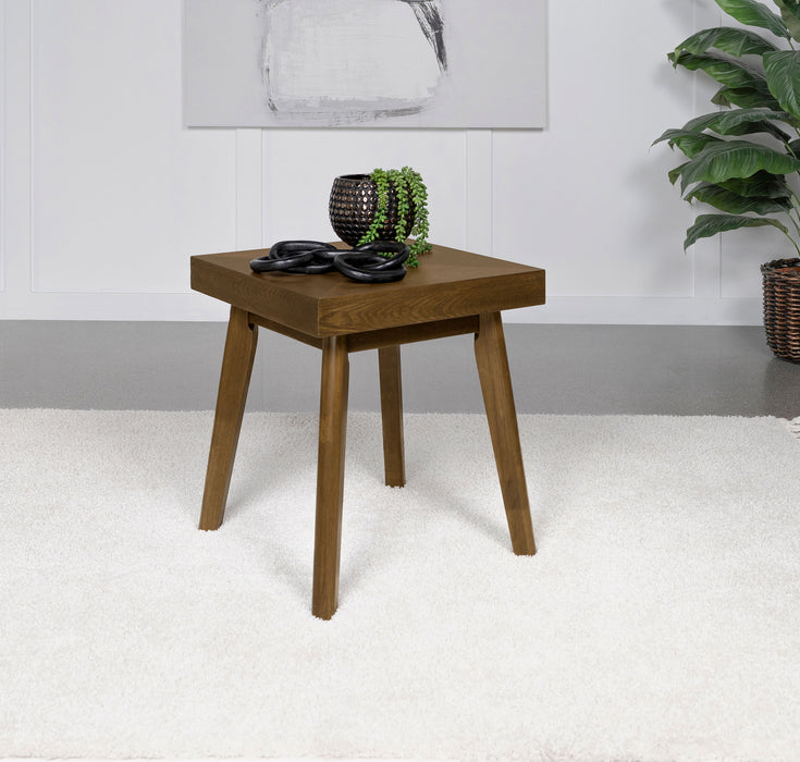 Westerly Square Wood Side End Table Walnut Brown