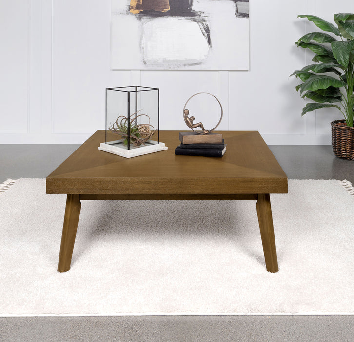 Westerly Square Wood Coffee Table Walnut Brown