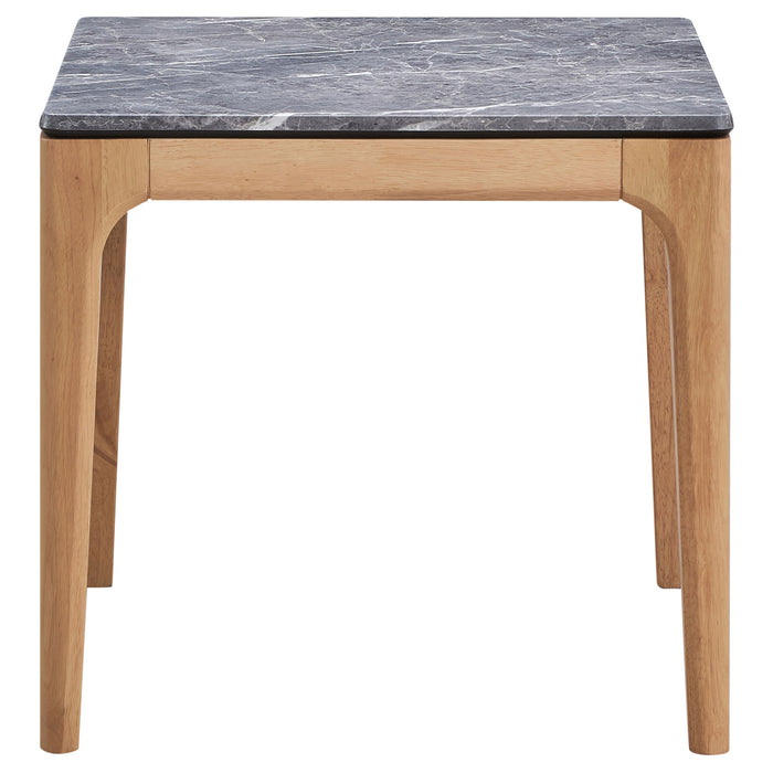Polaris Square SmartTop Side End Table Grey and Light Oak