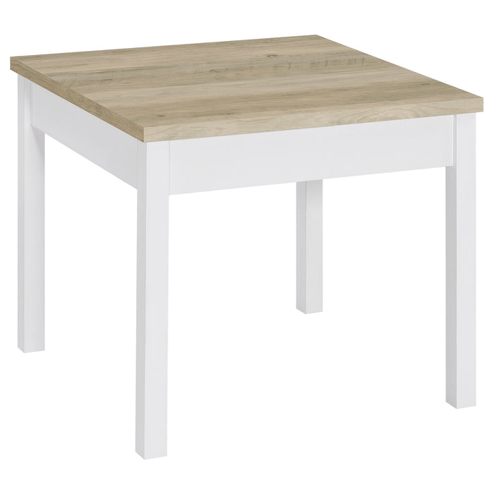 Stacie 3-piece Coffee Table Set Distressed Pine and White