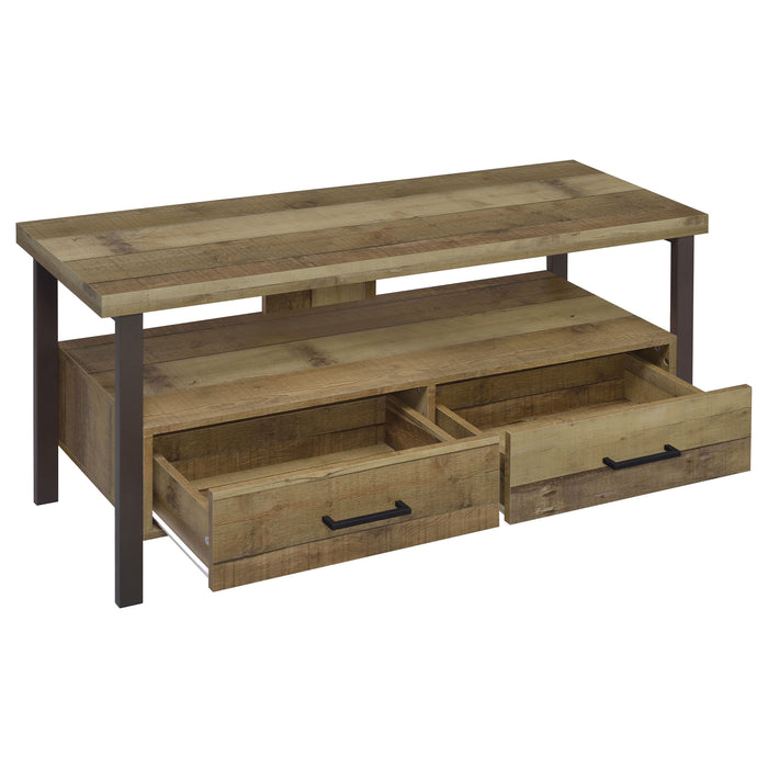 Ruston 2-drawer Engineered Wood 48" TV Stand Weathered Pine