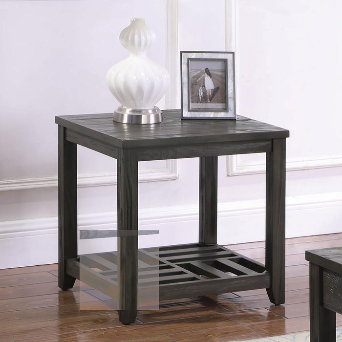 Cliffview 1-shelf Square Wood Side End Table Grey
