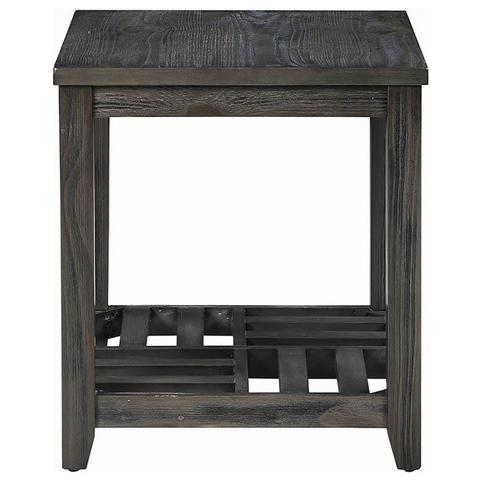 Cliffview 1-shelf Square Wood Side End Table Grey