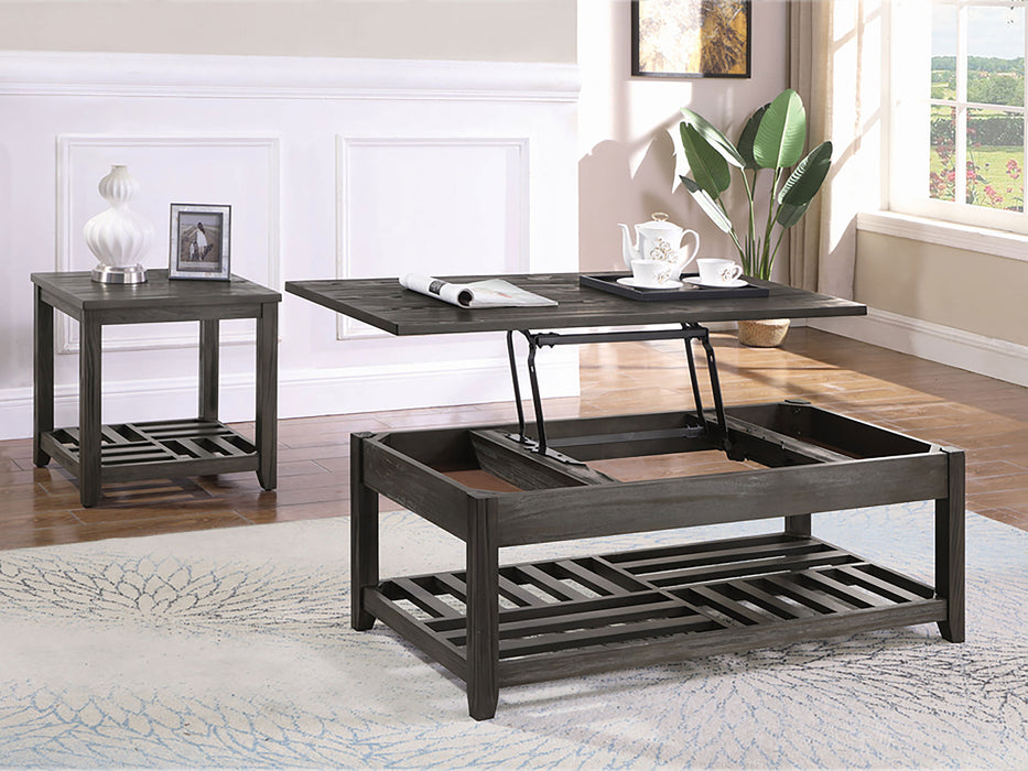 Cliffview Rectangular Wood Lift Top Coffee Table Grey