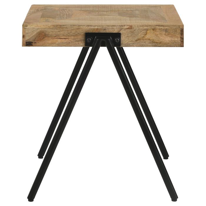 Avery Square Solid Mango Wood Side End Table Natural