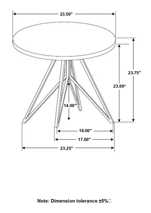 Hadi Round SmartTop Side End Table Cement and Gunmetal