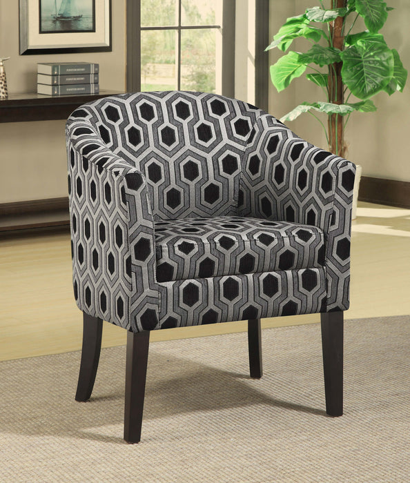 Jansen Upholstered Accent Club Chair Grey and Black