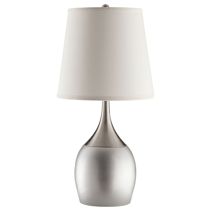 Tenya 24-inch Empire Shade Urn Table Lamp Silver (Set of 2)