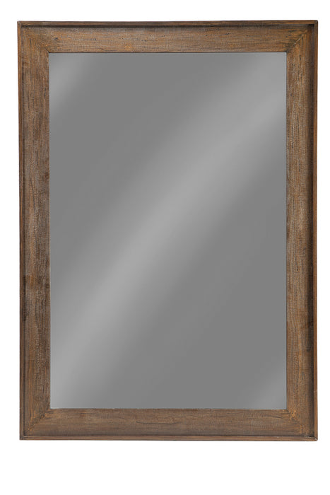 Odafin 59 x 83 Inch Wood Frame Floor Mirror Distressed Brown