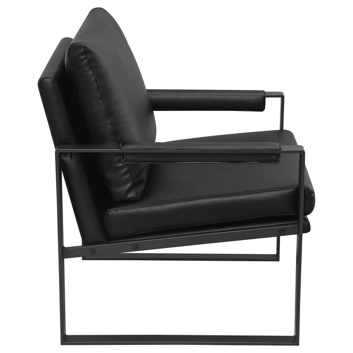 Rosalind Upholstered Track Arm Accent Chair Black