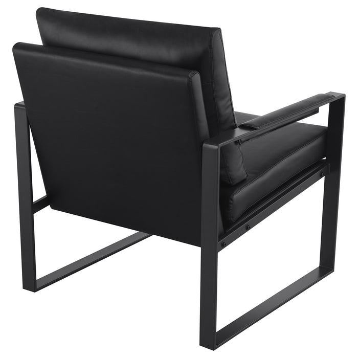 Rosalind Upholstered Track Arm Accent Chair Black