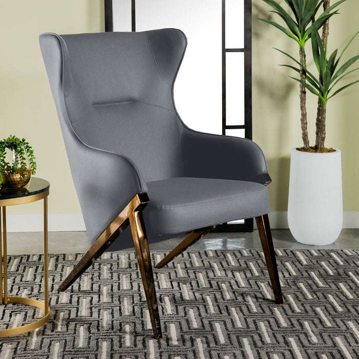 Walker Upholstered high Wingback Accent Chair Slate