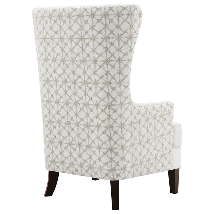 Pippin Upholstered High Wingback Accent Chair Latte