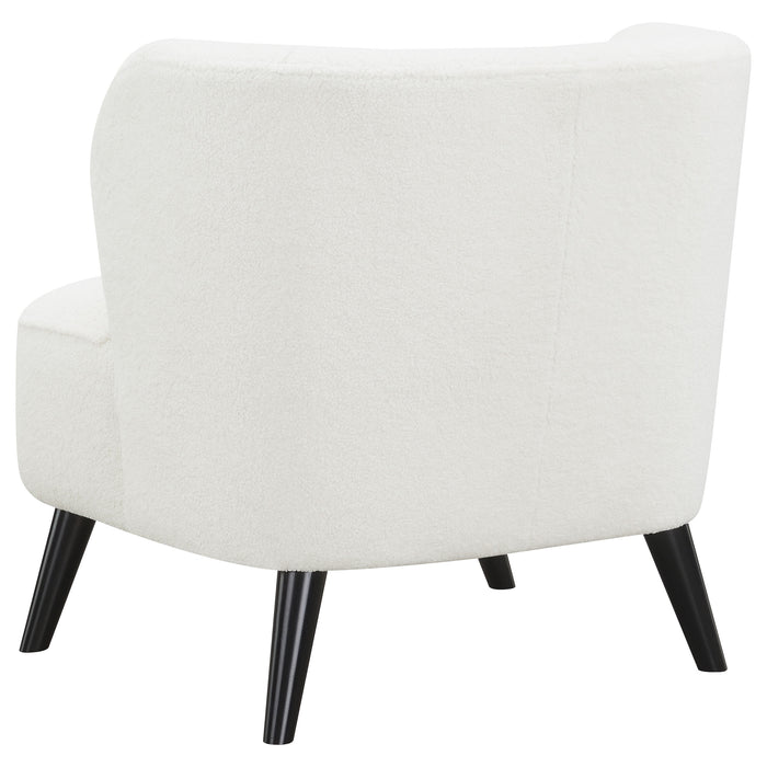 Alonzo Faux Sheepskin Upholstered Accent Chair Natural