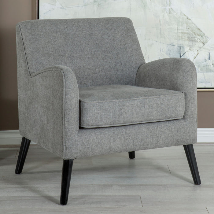 Charlie Upholstered English Arm Accent Chair Charcoal Grey