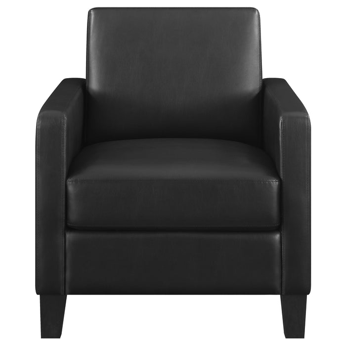 Julio Upholstered Track Arm Accent Chair Black
