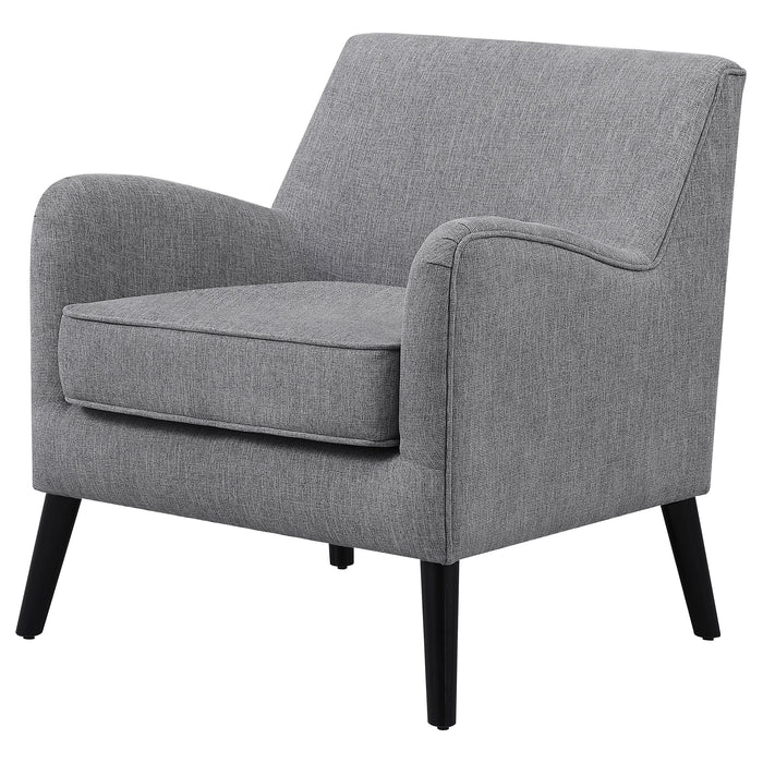 Charlie Upholstered English Arm Accent Chair Charcoal Grey