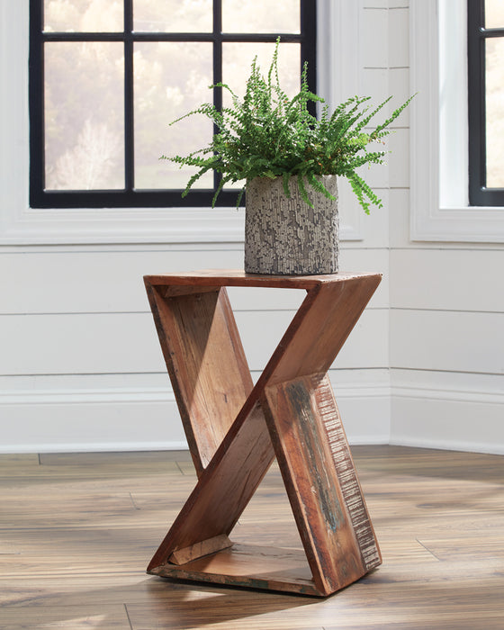 Lily Solid Reclaimed Wood Accent Side Table Natural