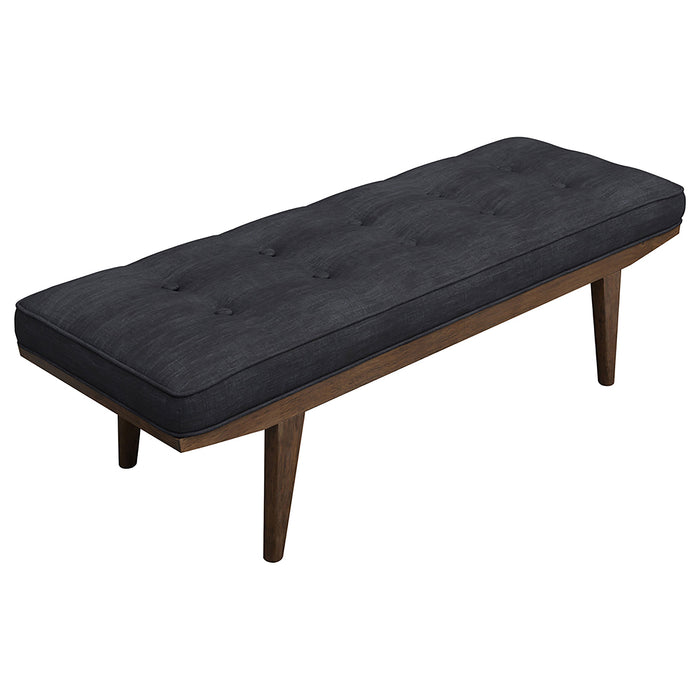 Wilson Fabric Upholstered Tufted Accent Bench Grey