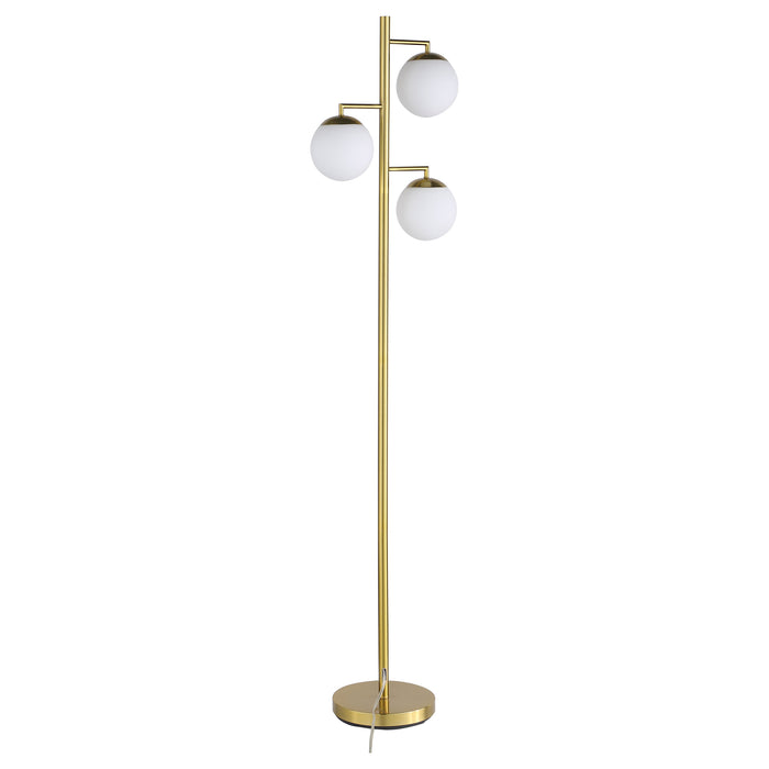 Sena 66-inch Spherical Bulb Tree Metal Floor Lamp Gold
