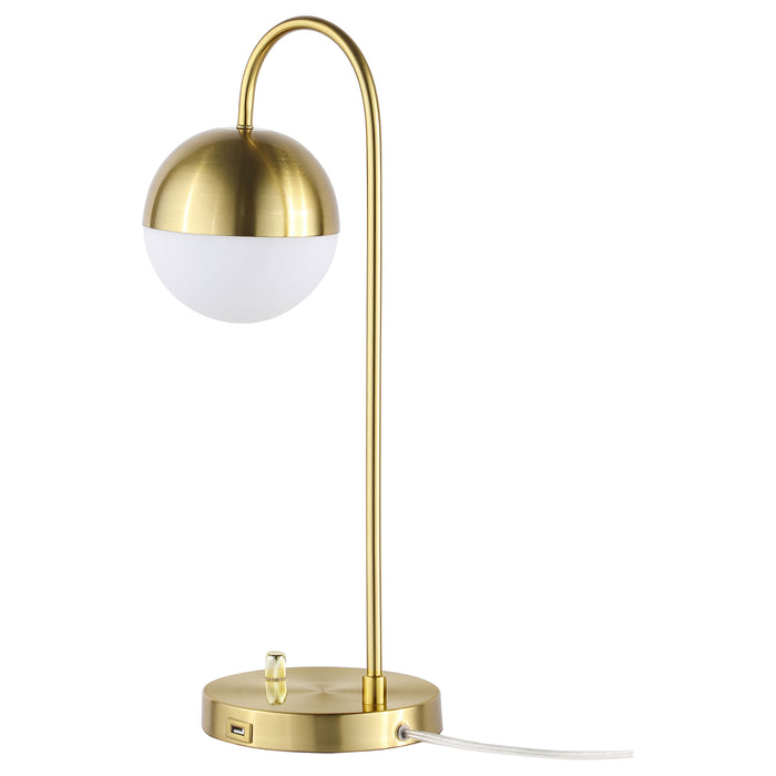 Merrick 21-inch Spherical Arched Bedside Table Lamp Gold